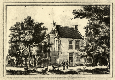 107444 Gezicht op de zijgevel van het huis Prattenburg bij Veenendaal.
